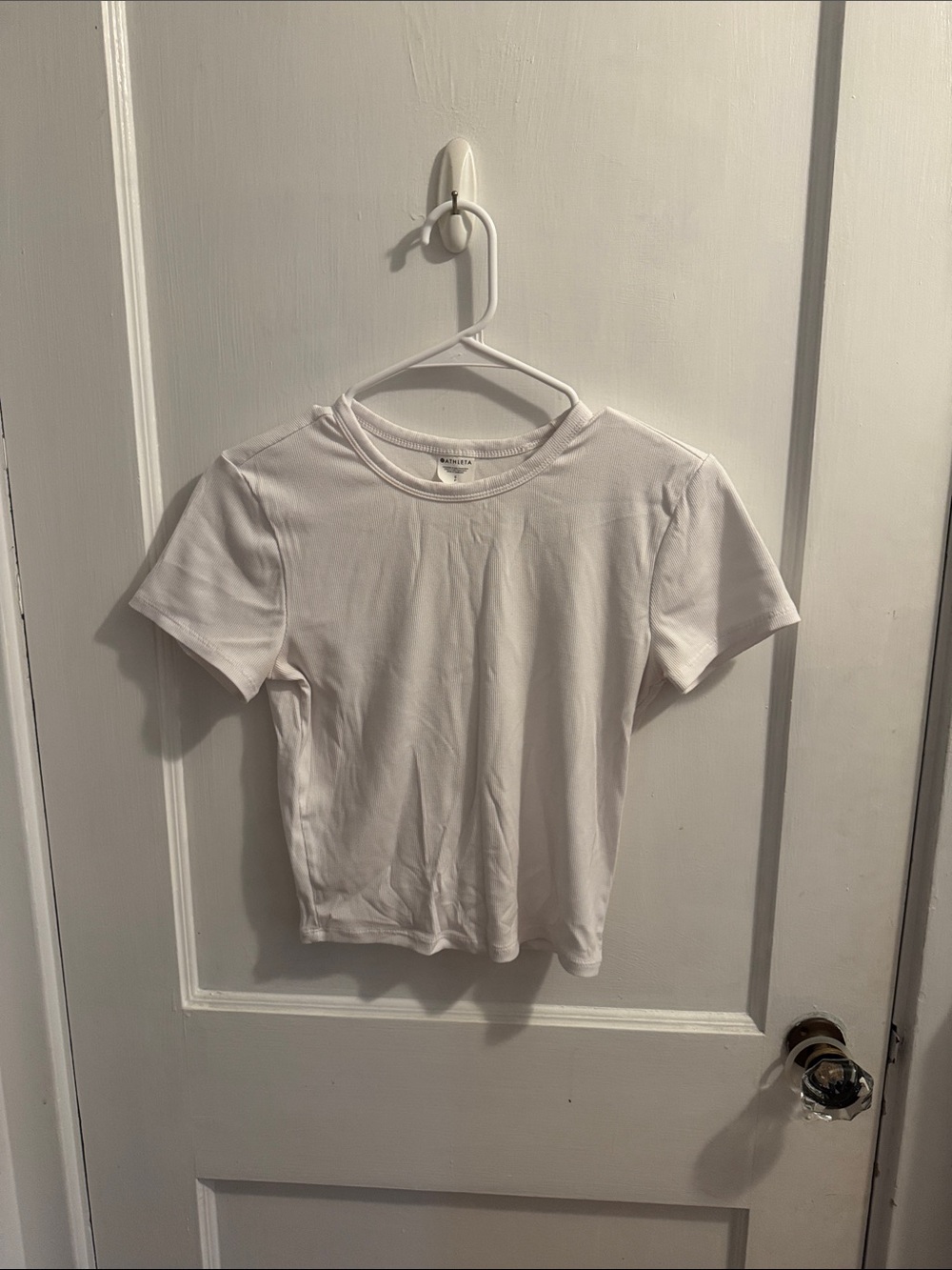 Athleta White Short-Sleeve Crew Tee